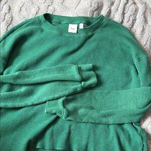 TNA waffle knot crop long sleeve